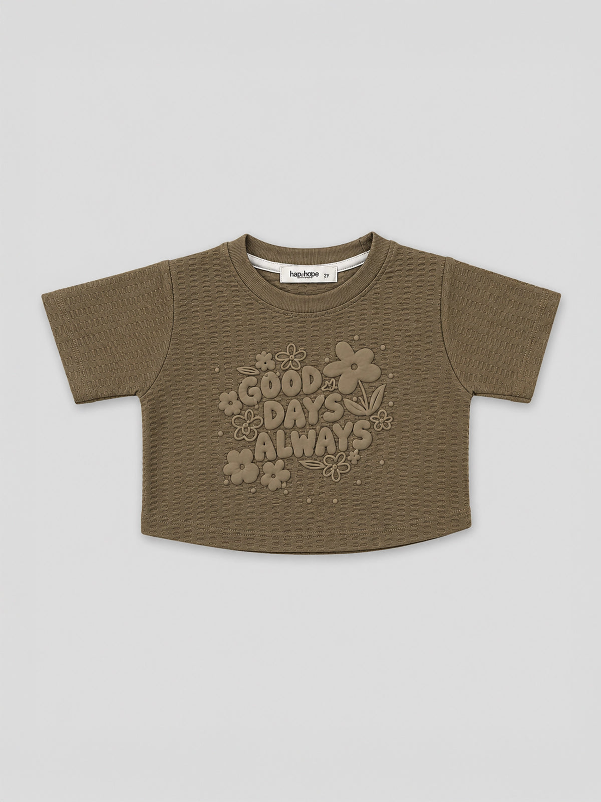 Hap&Hope Printed Round Neck Half Sleeve T-Shirt for Girls