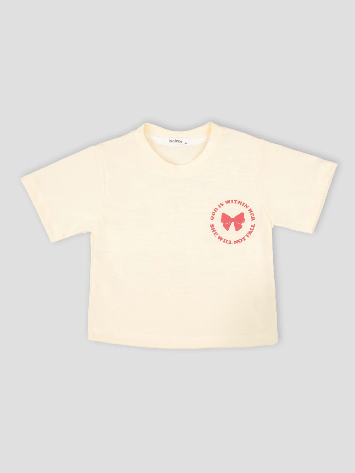 Hap&Hope Printed Round Neck Half Sleeve T-Shirt for Girls