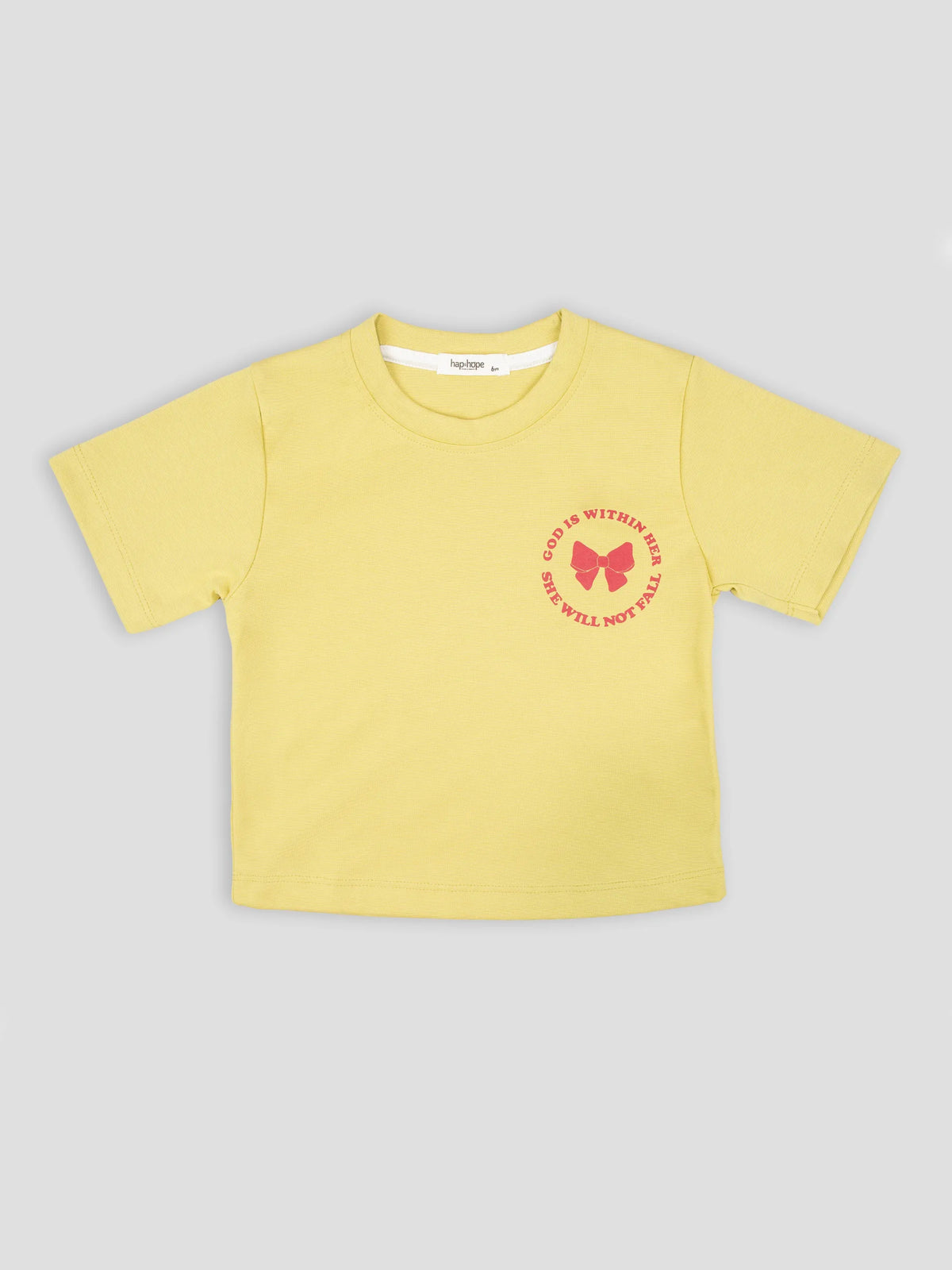 Hap&Hope Printed Round Neck Half Sleeve T-Shirt for Girls