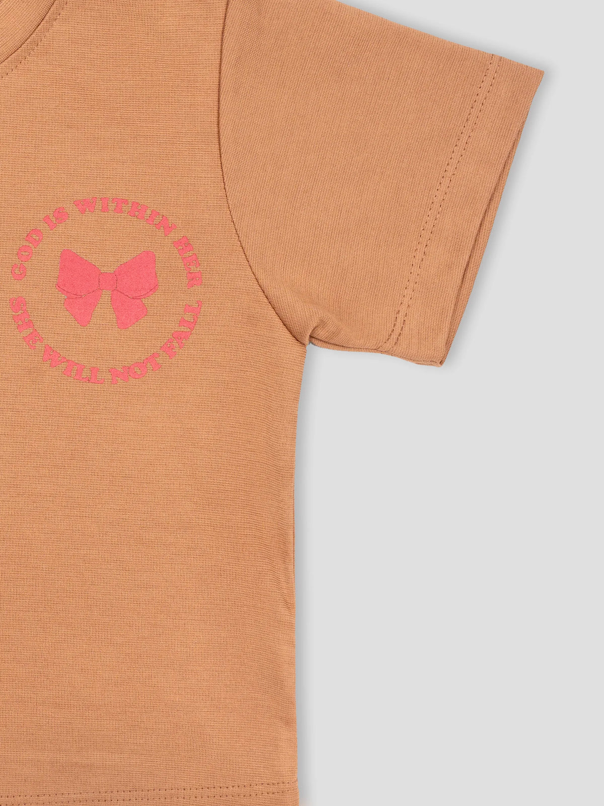 Hap&Hope Printed Round Neck Half Sleeve T-Shirt for Girls