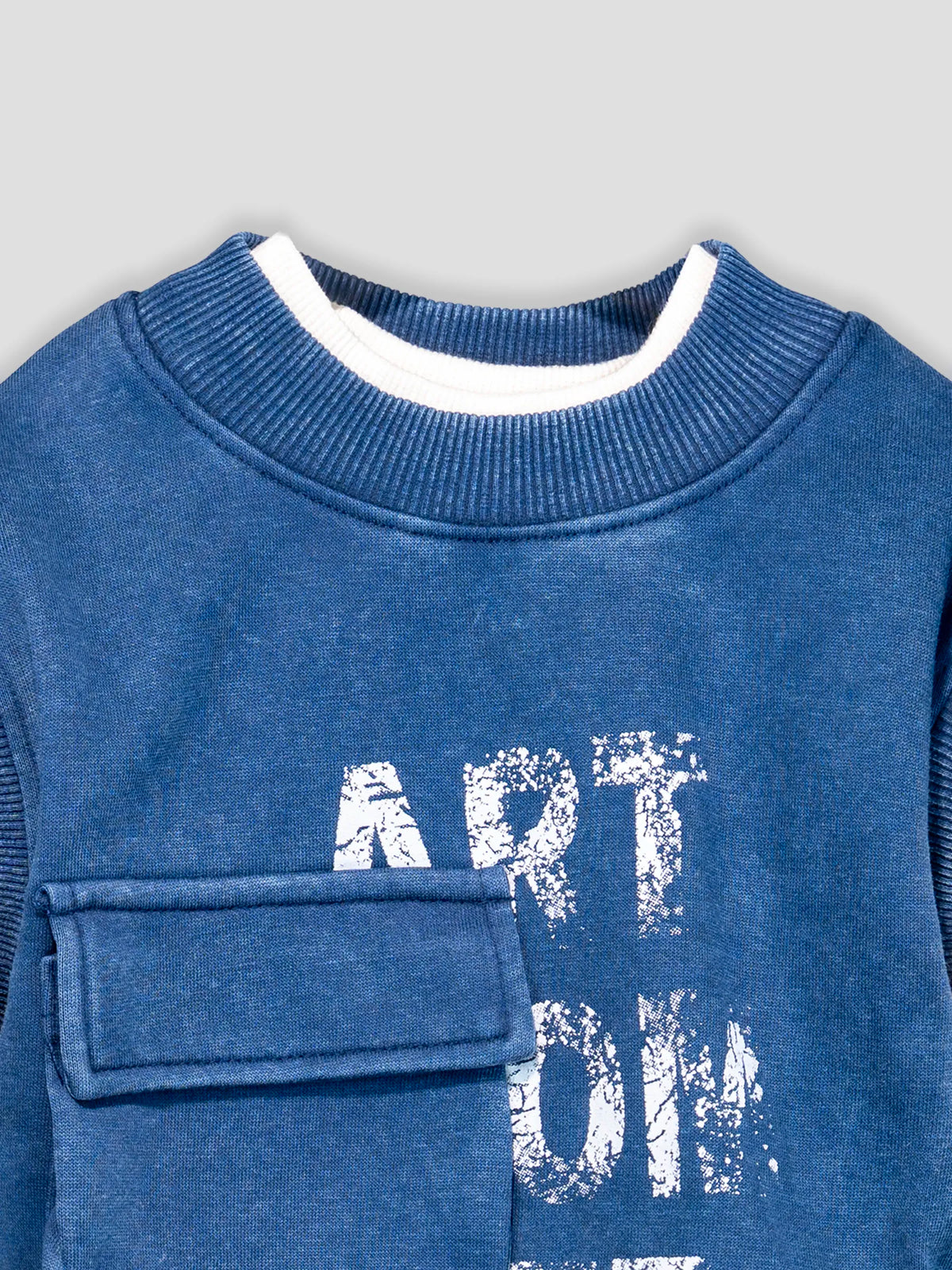 Hap & Hope  Printed Sweatshirt & Cargo Pants Cord Set For Boys