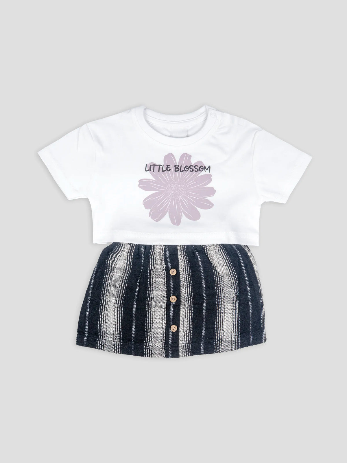Hap & Hope  Printed T-Shirt & Skirt  For Baby Girls