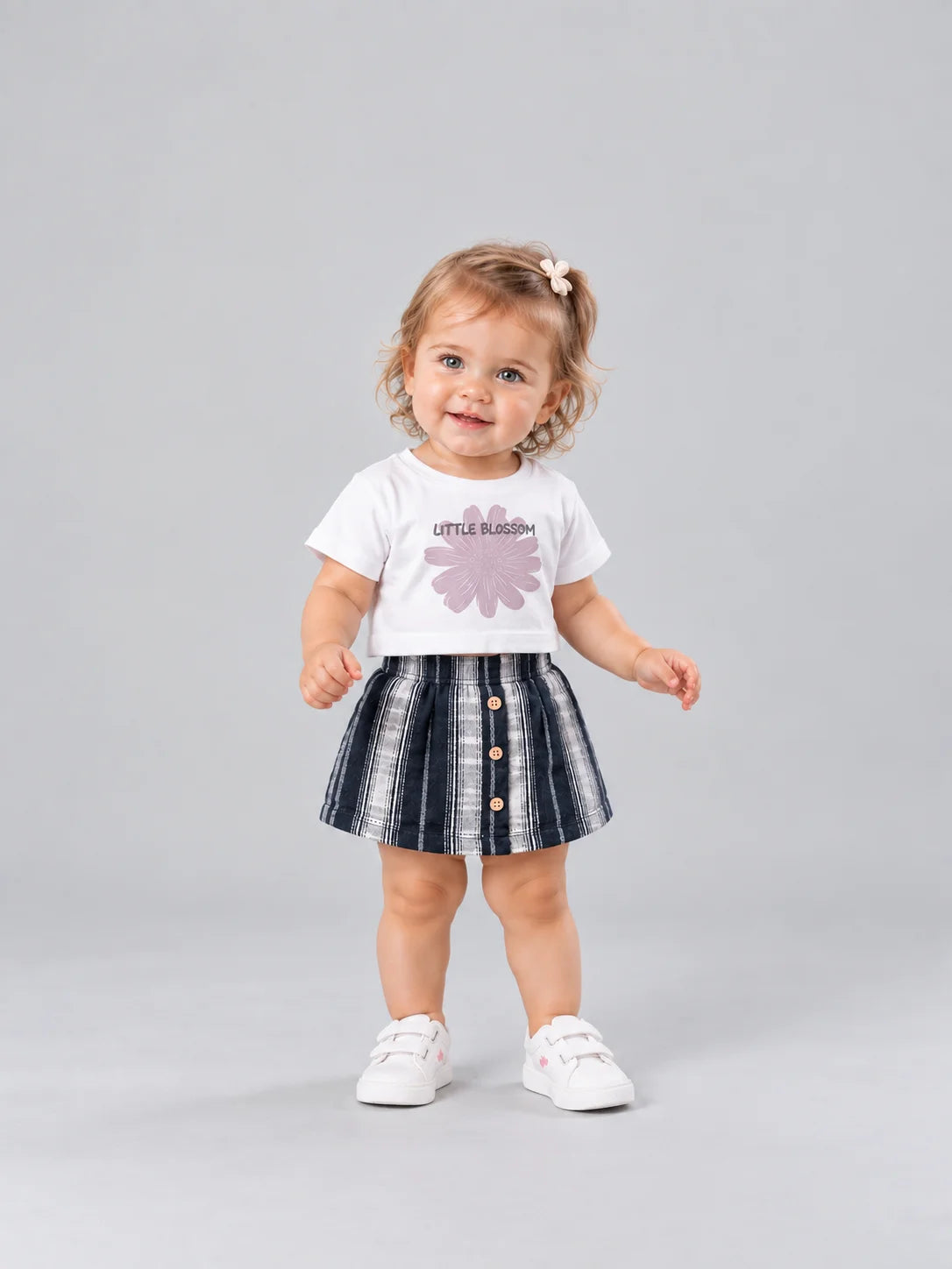Hap & Hope  Printed T-Shirt & Skirt  For Baby Girls
