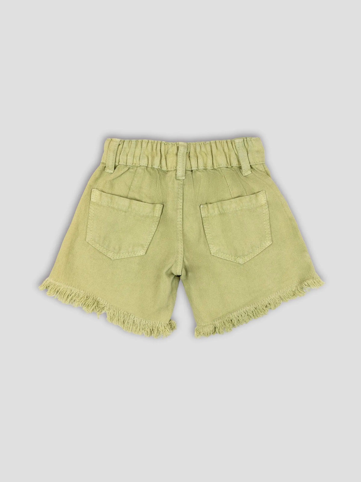 Hap & Hope  Relaxed Fit Frayed Hem Denim Shorts For Girls