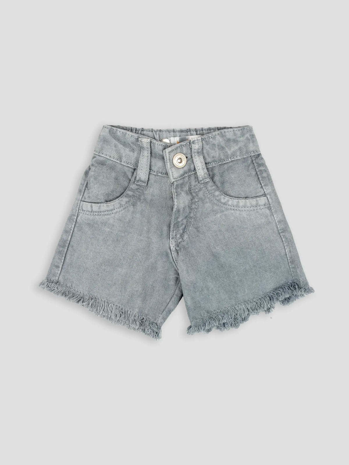 Hap & Hope  Relaxed Fit Frayed Hem Denim Shorts For Girls