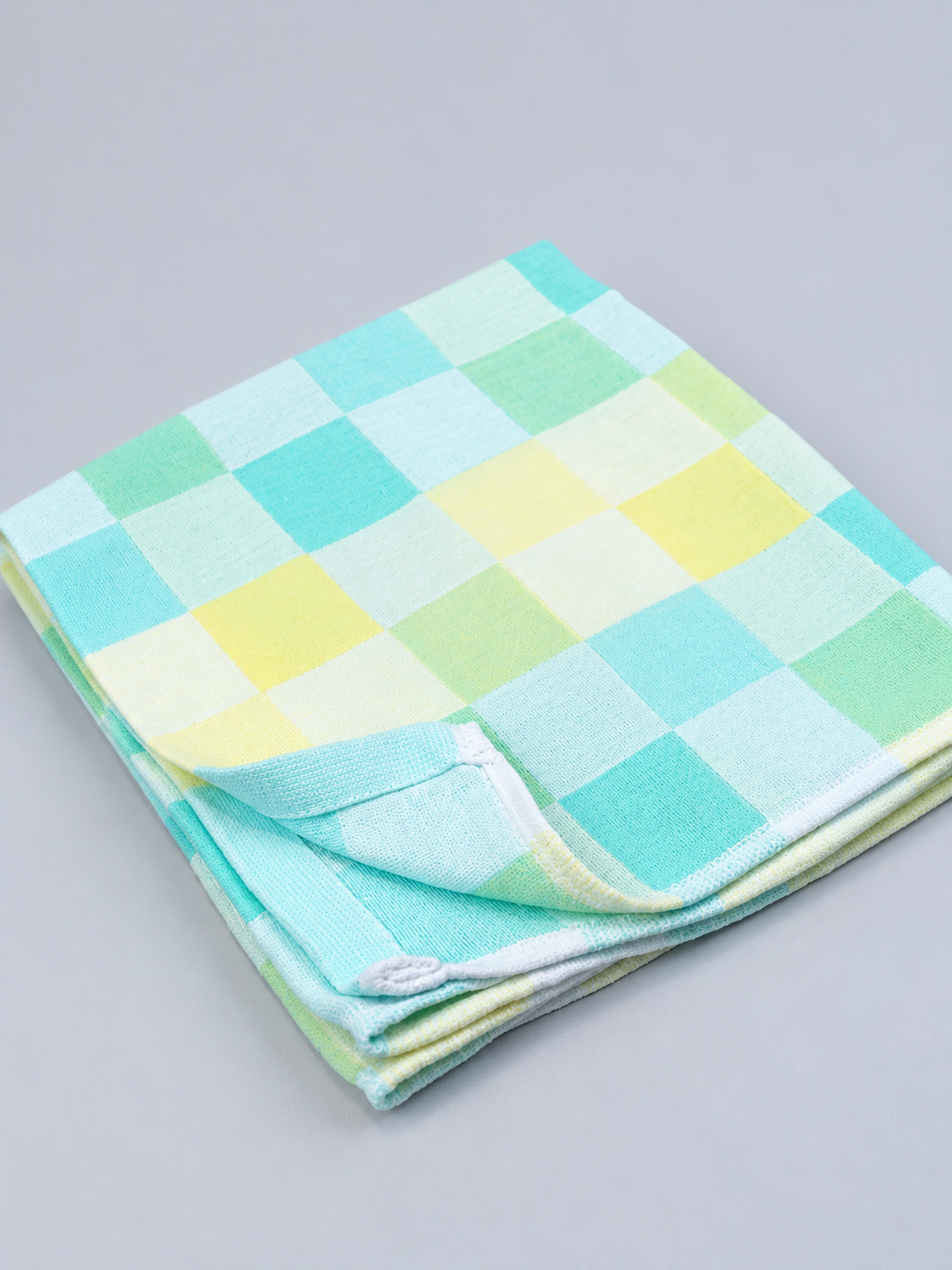 Hap & Hope  Soft Checkered Bath Towel For New Born Babies