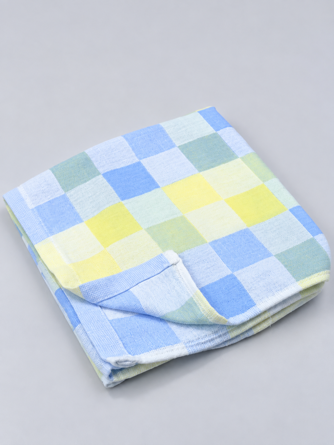 Hap & Hope  Soft Checkered Bath Towel For New Born Babies