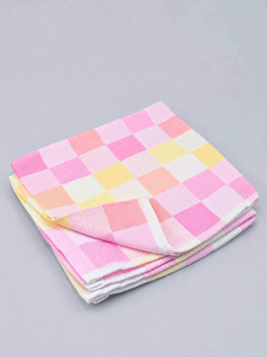 Hap & Hope  Soft Checkered Bath Towel For New Born Babies