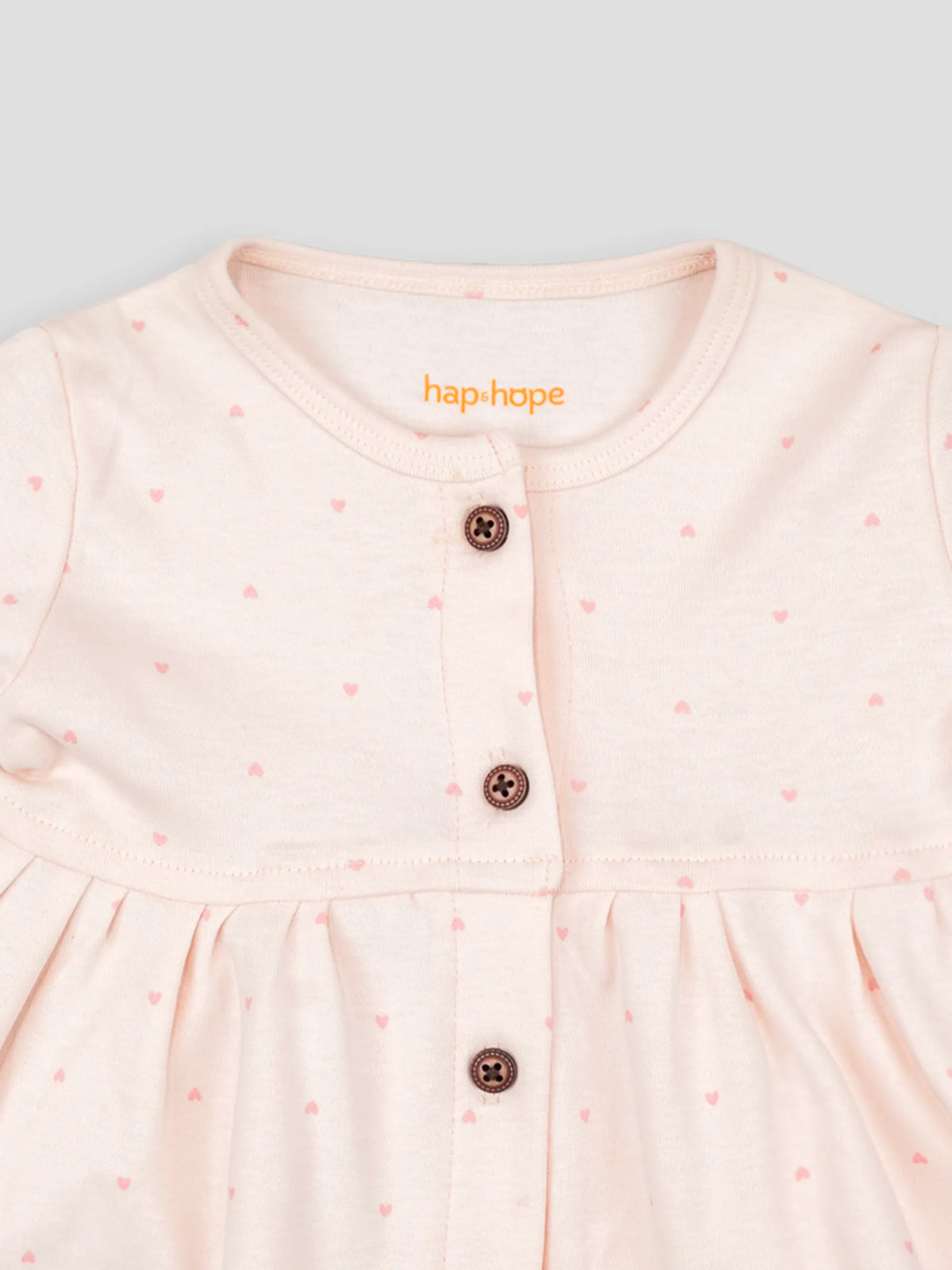 Hap & Hope Soft Cotton Printed Half Sleeve Jabala Frock For Baby Girls