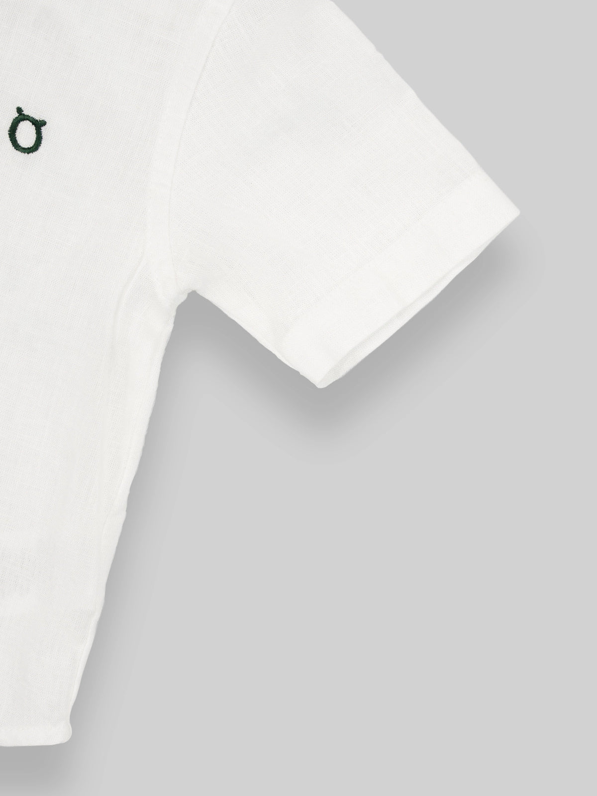 Hap&Hope Solid Linen Blend Chinese Collar Half Sleeve Shirt for Boys