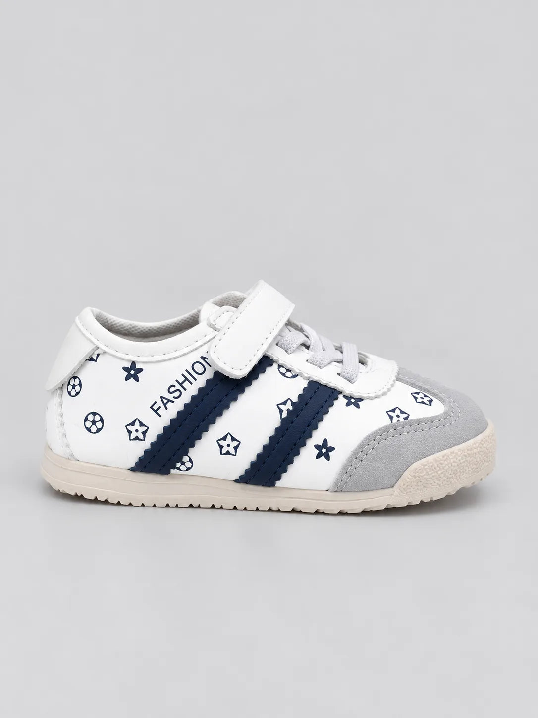 Hap & Hope  Star Print Velcro Sports Shoes For Girls