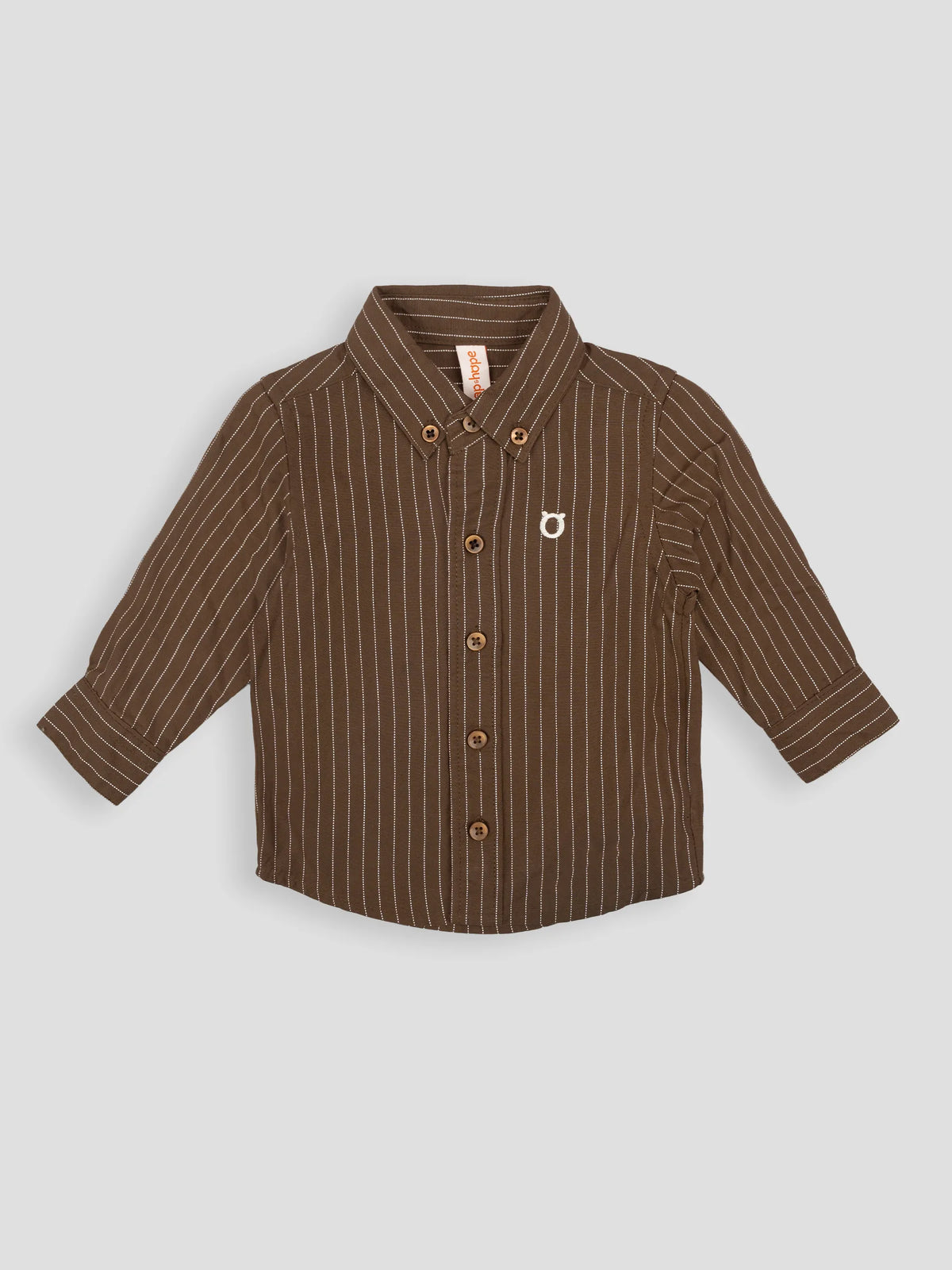 Hap&Hope Striped Collar Neck Full Sleeve Shirt for Boys