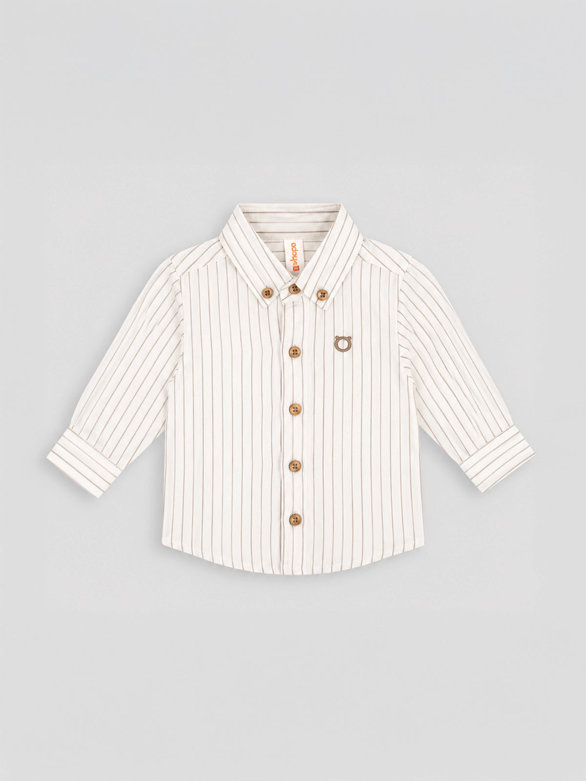 Hap & Hope Striped Collar Neck Full Sleeve Shirt for Boys