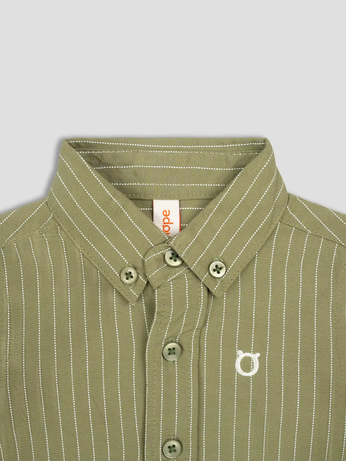 Hap&Hope Striped Collar Neck Full Sleeve Shirt for Boys