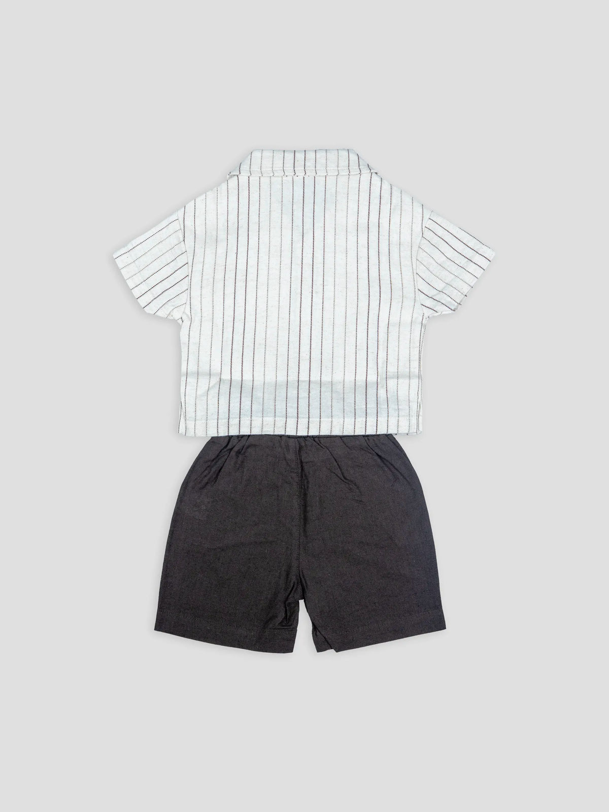Hap & Hope  Striped Cotton Shirt & Shorts For Baby Boys