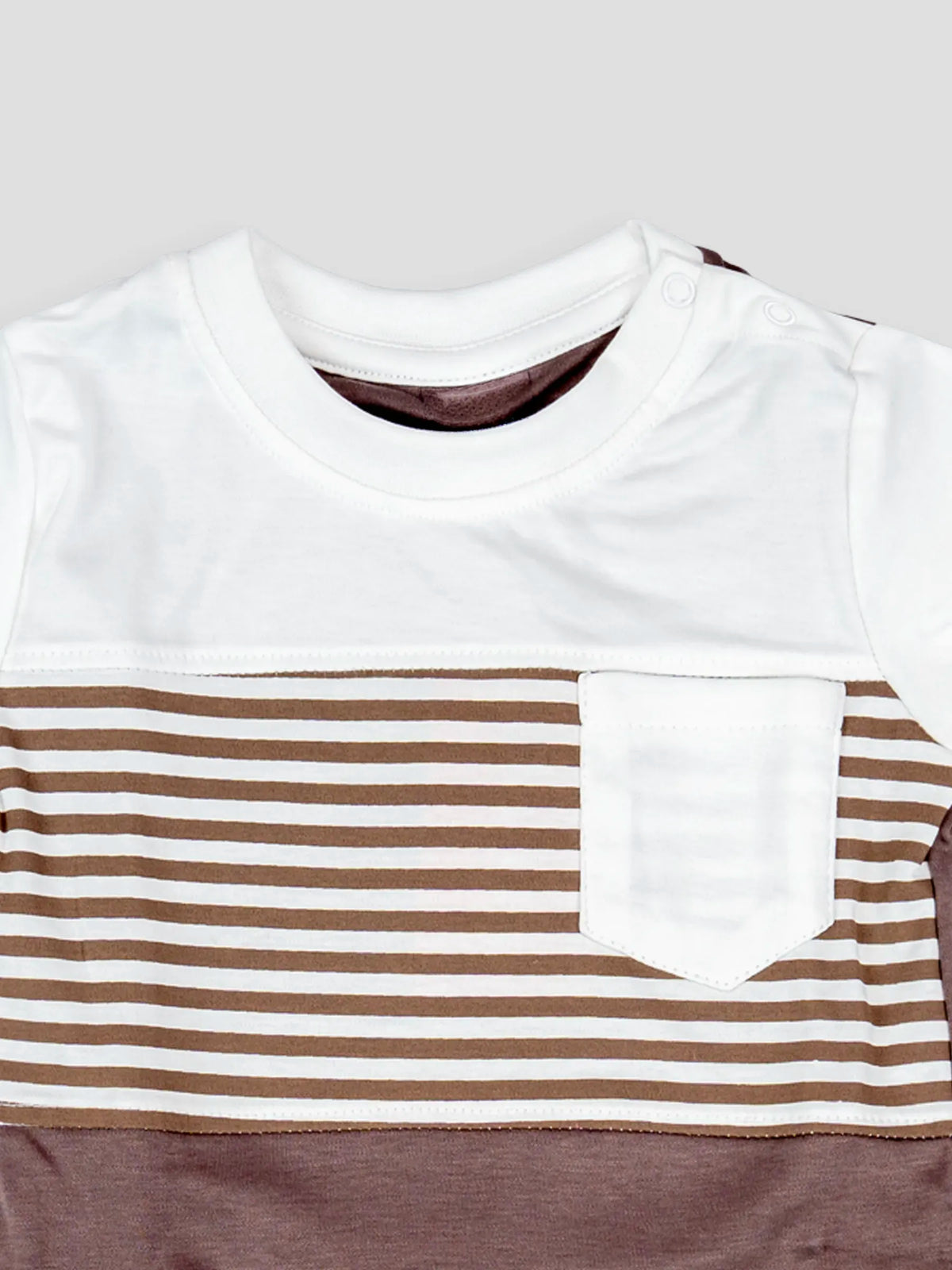 Hap & Hope  Striped Cotton T-Shirt & Shorts For Boys