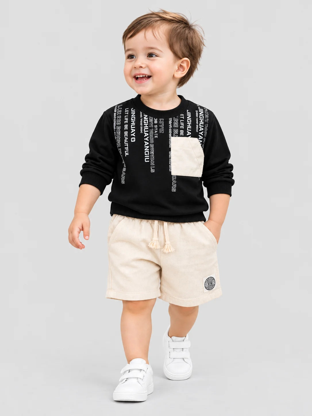 Hap & Hope  Stylish Round Neck Full Sleeve T-Shirt For Boys