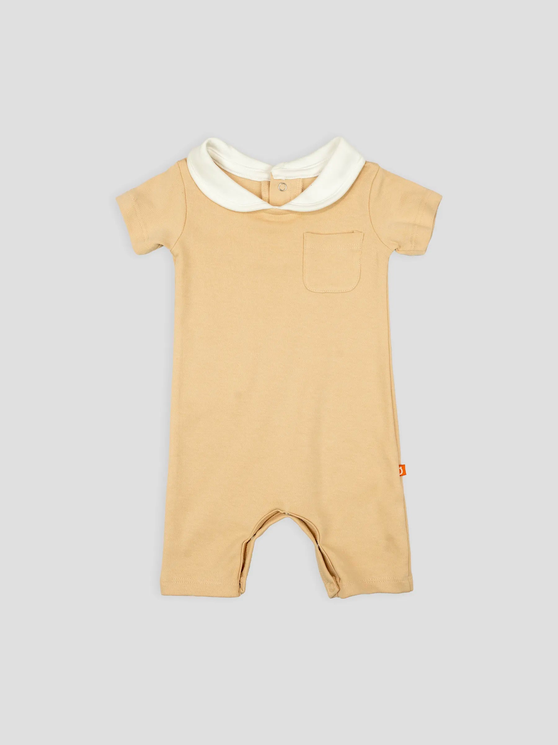 Hap & Hope Unisex  Plain Round Neck Half Sleeve Cotton Romper For Babies
