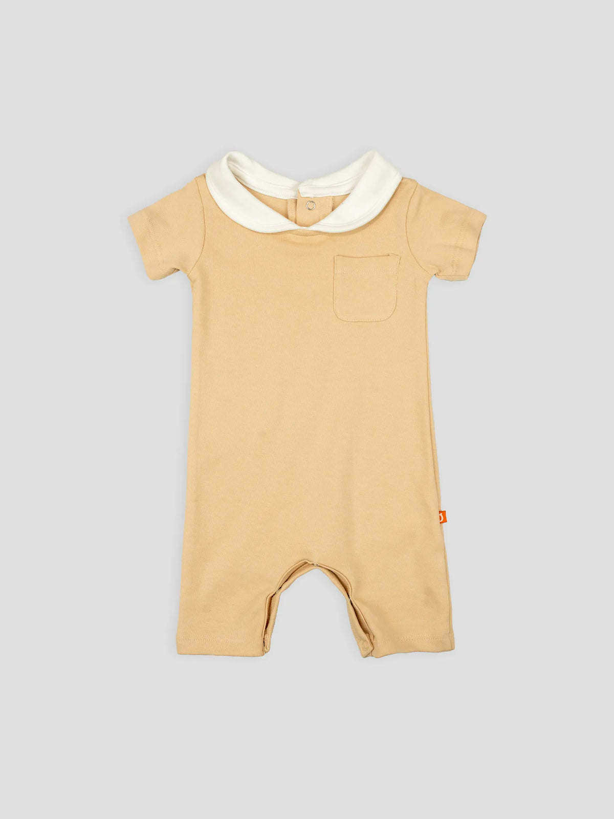 Hap & Hope Unisex  Plain Round Neck Half Sleeve Cotton Romper For Babies