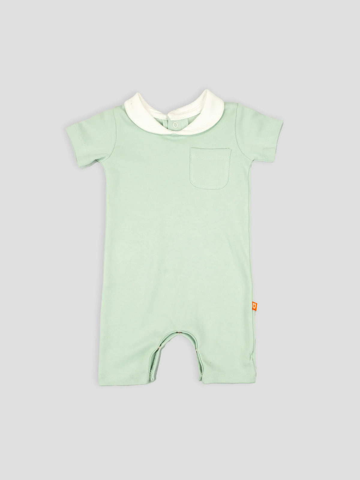 Hap & Hope Unisex  Plain Round Neck Half Sleeve Cotton Romper For Babies