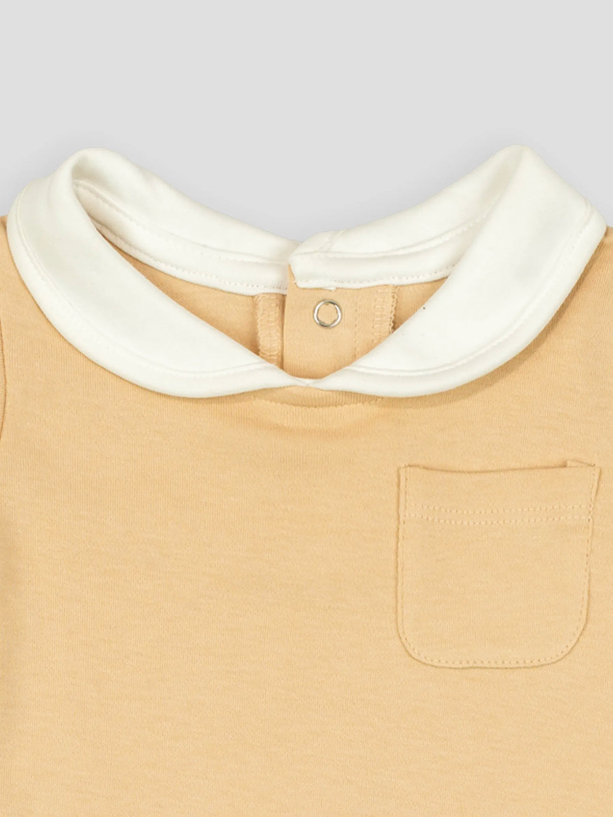 Hap & Hope Unisex  Plain Round Neck Half Sleeve Cotton Romper For Babies