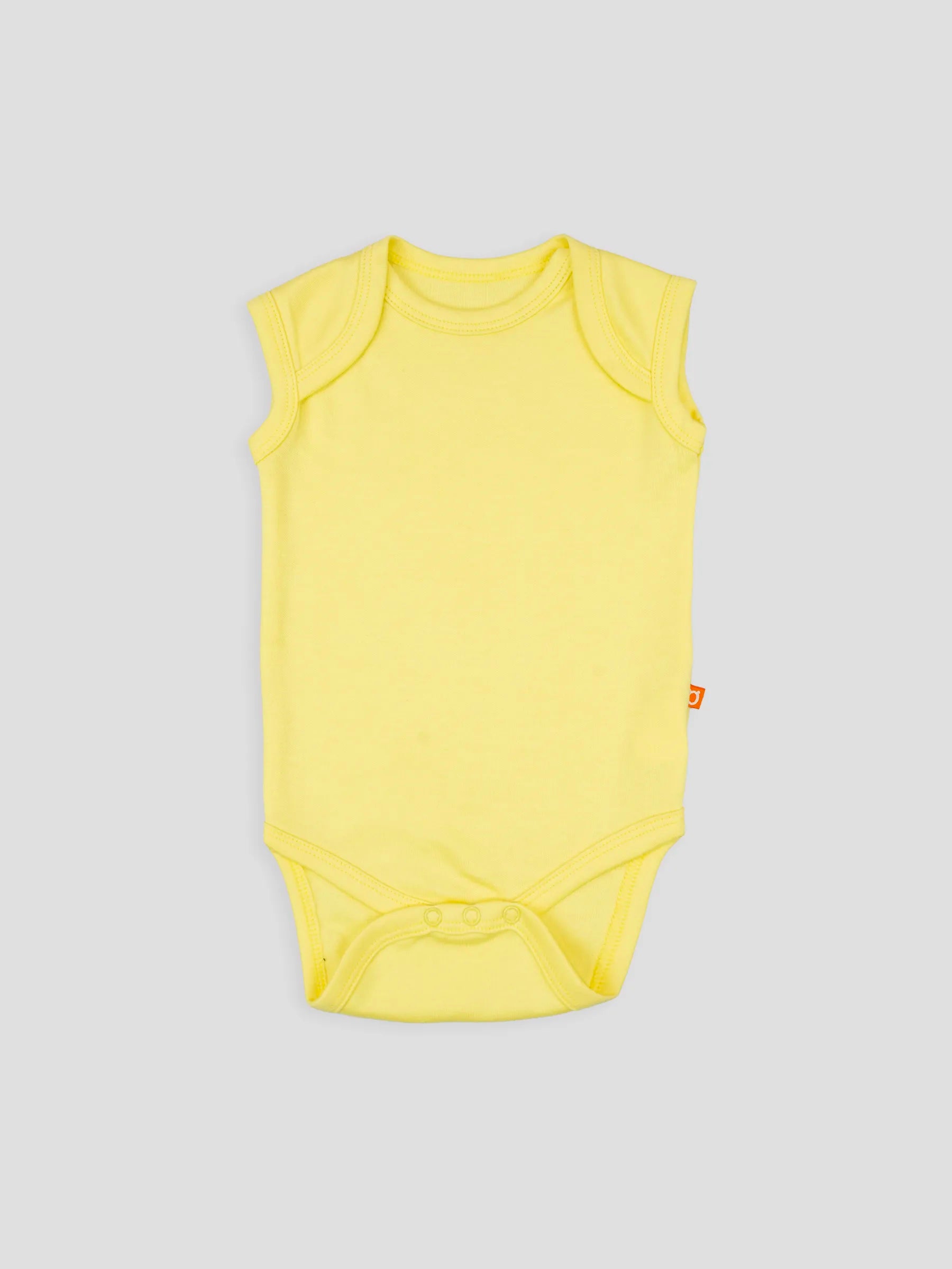 Hap & Hope Unisex Plain Sleeveless Cotton Bodysuit For Babies