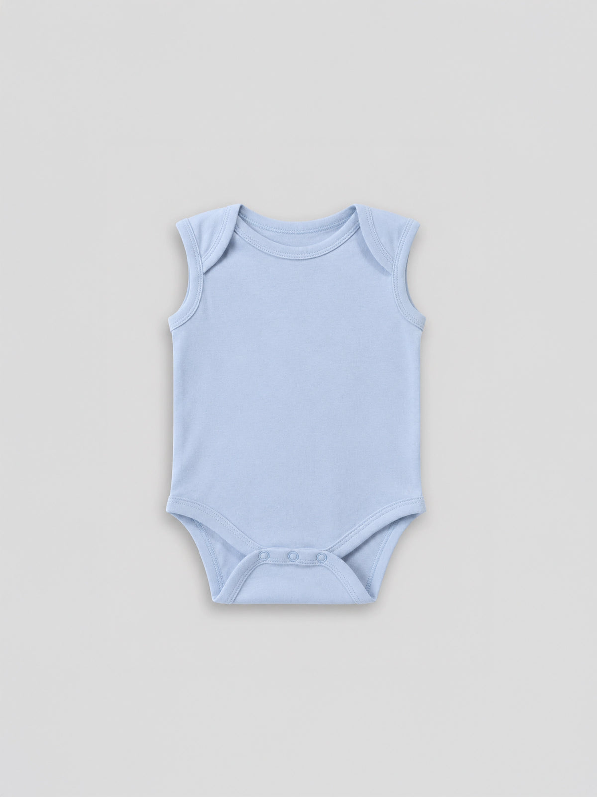 Hap & Hope Unisex Plain Sleeveless Cotton Bodysuit For Babies