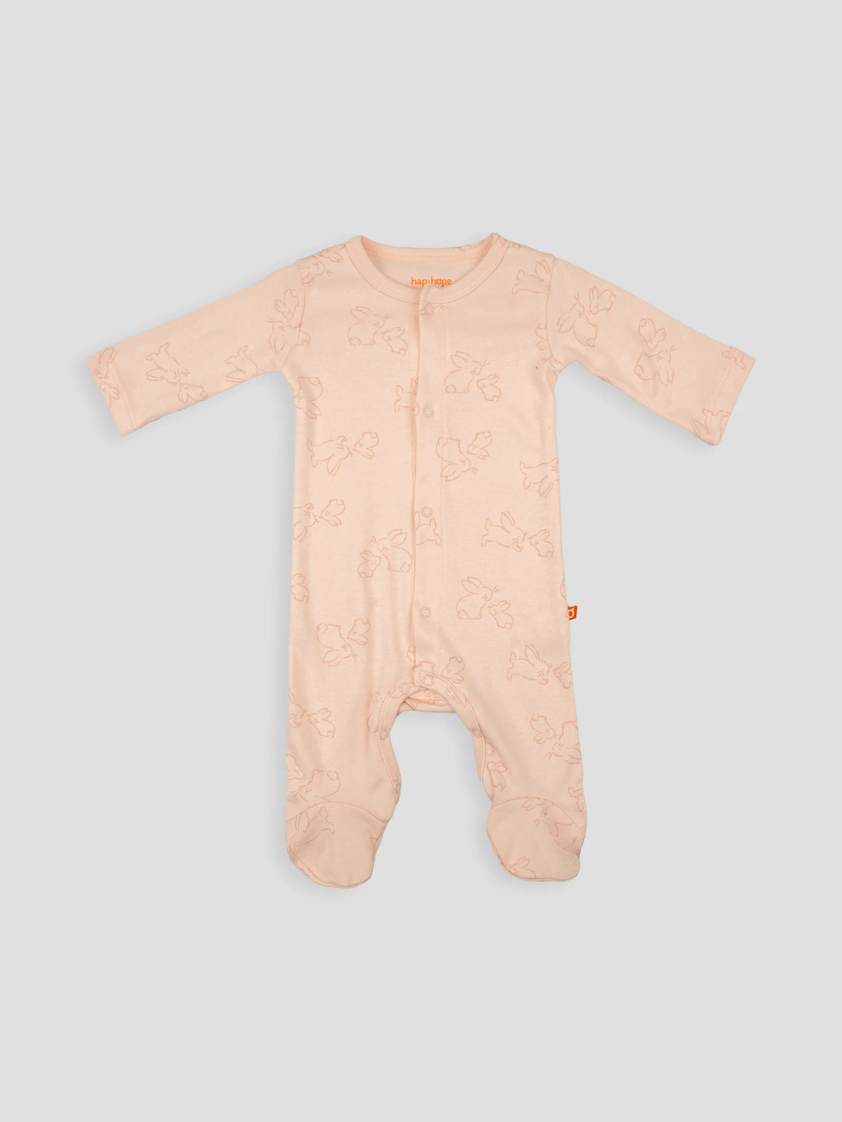Hap & Hope Unisex Printed Cotton Full Sleeve Sleepsuit For Babies