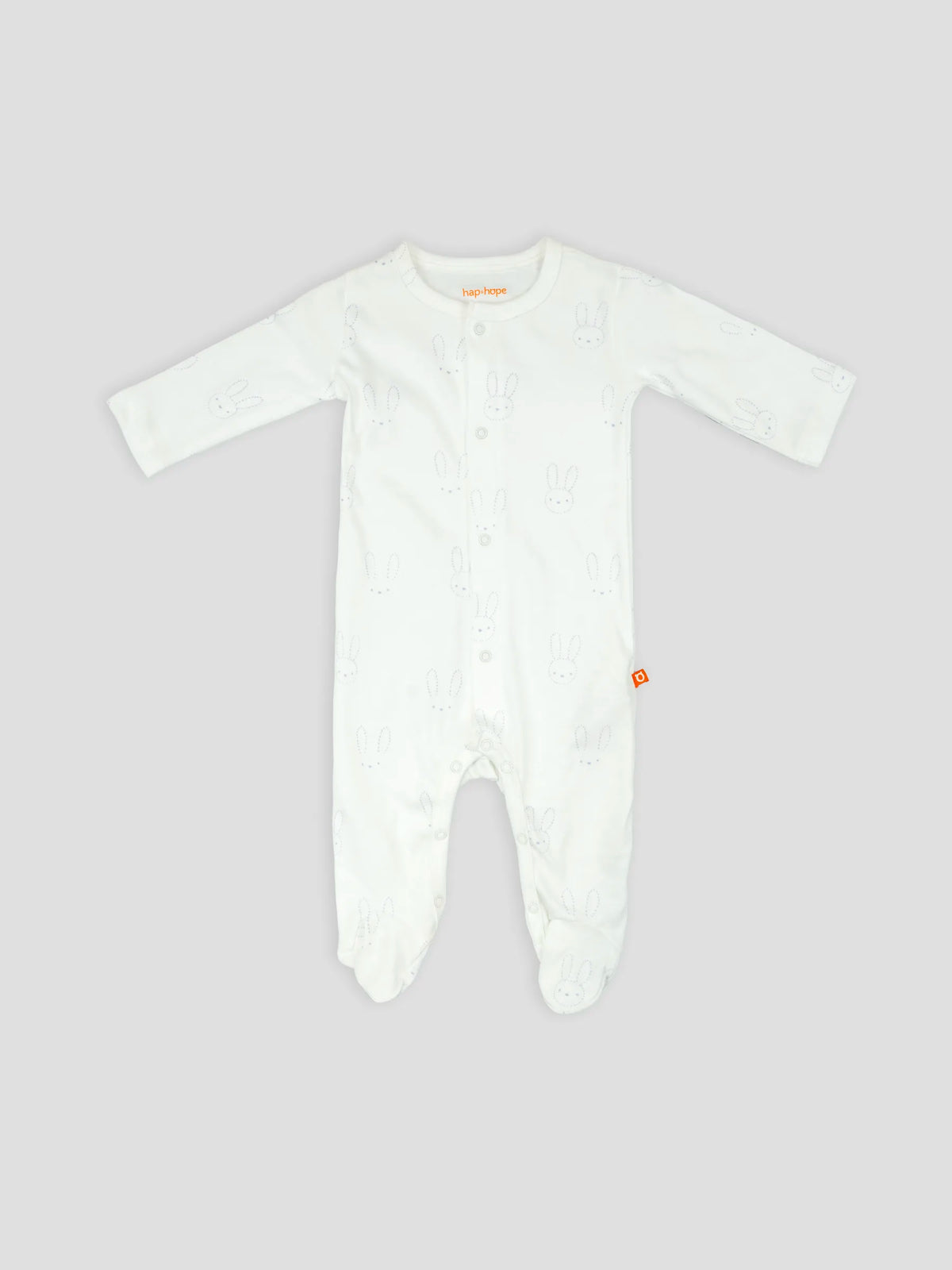 Hap & Hope Unisex Printed Cotton Full Sleeve Sleepsuit For Babies