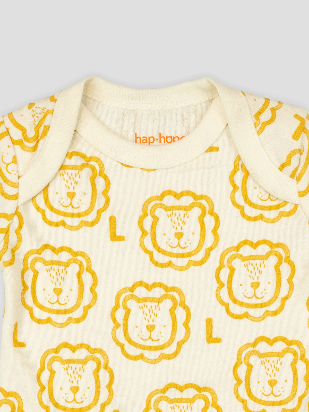 Hap & Hope  Unisex Printed Half Sleeve Cotton Bodysuit For Babies