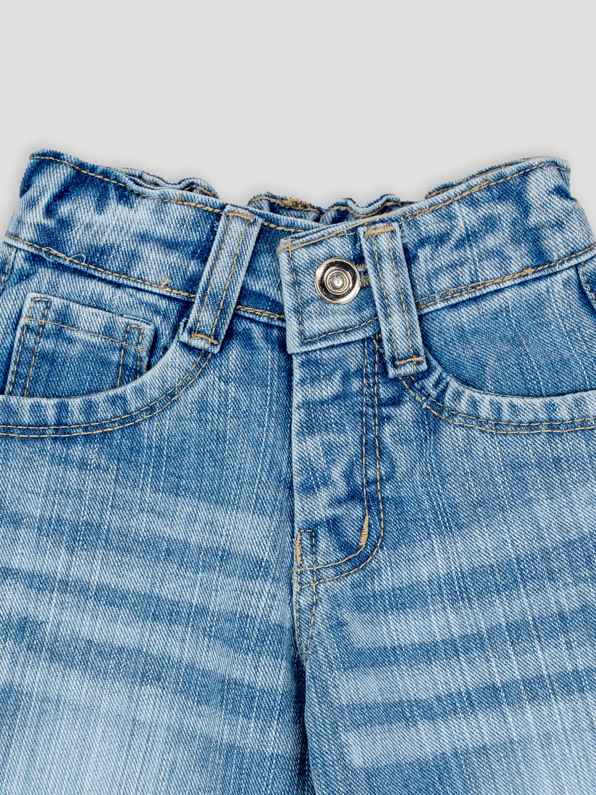 Hap & Hope Unisex Relaxed Fit Plain Denim Pants For Unisex