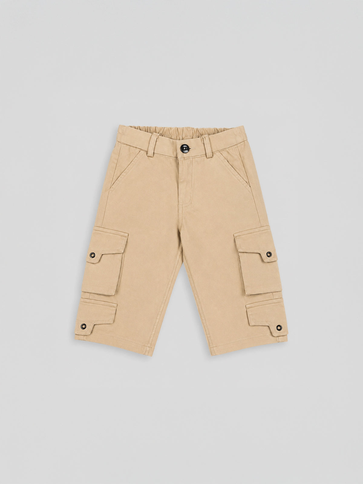 Hap & Hope Unisex Relaxed Fit Plain Poly Cotton Cargo Pants For Unisex