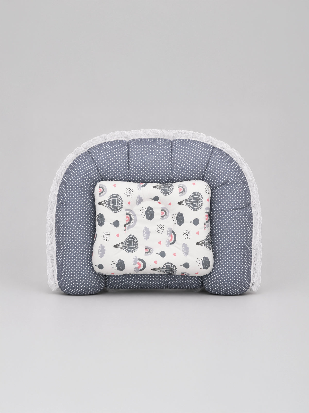 Printed Newborn Baby Mosquito Net Bed with Soft Mattress