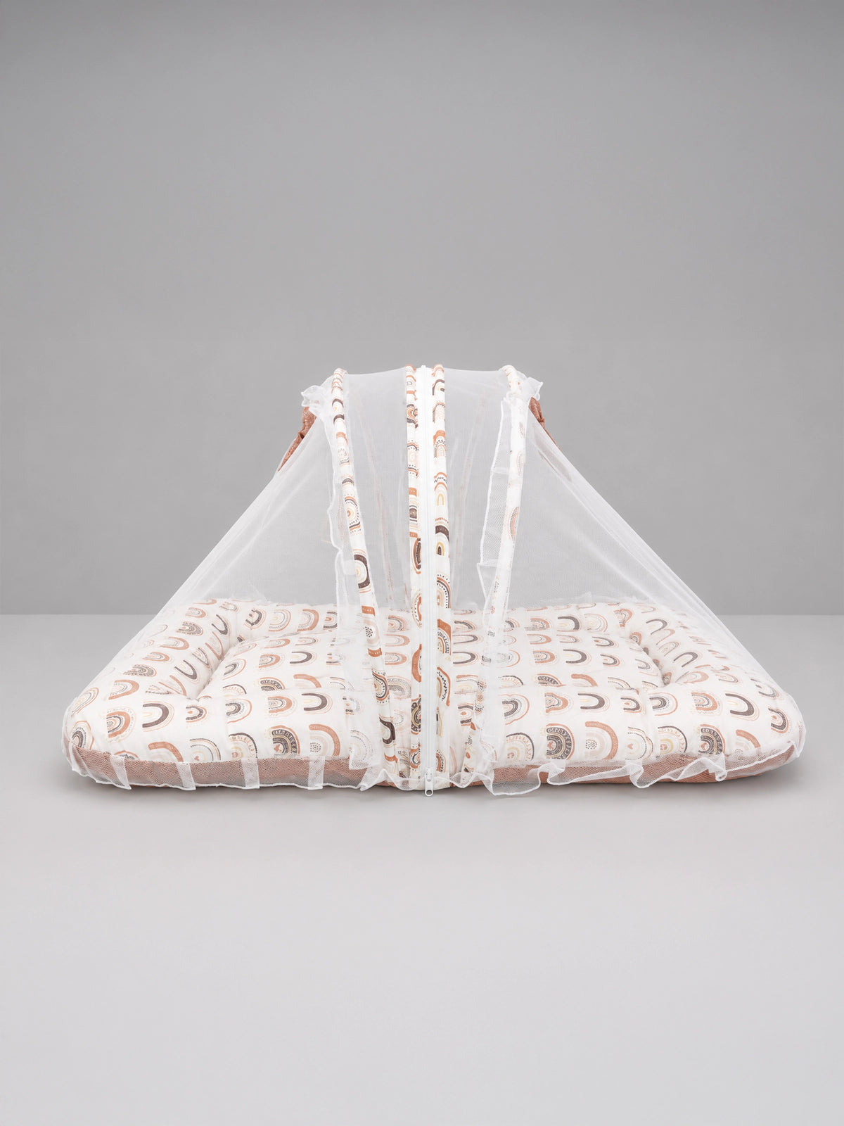 Printed Newborn Baby Mosquito Net Bed with Soft Mattress