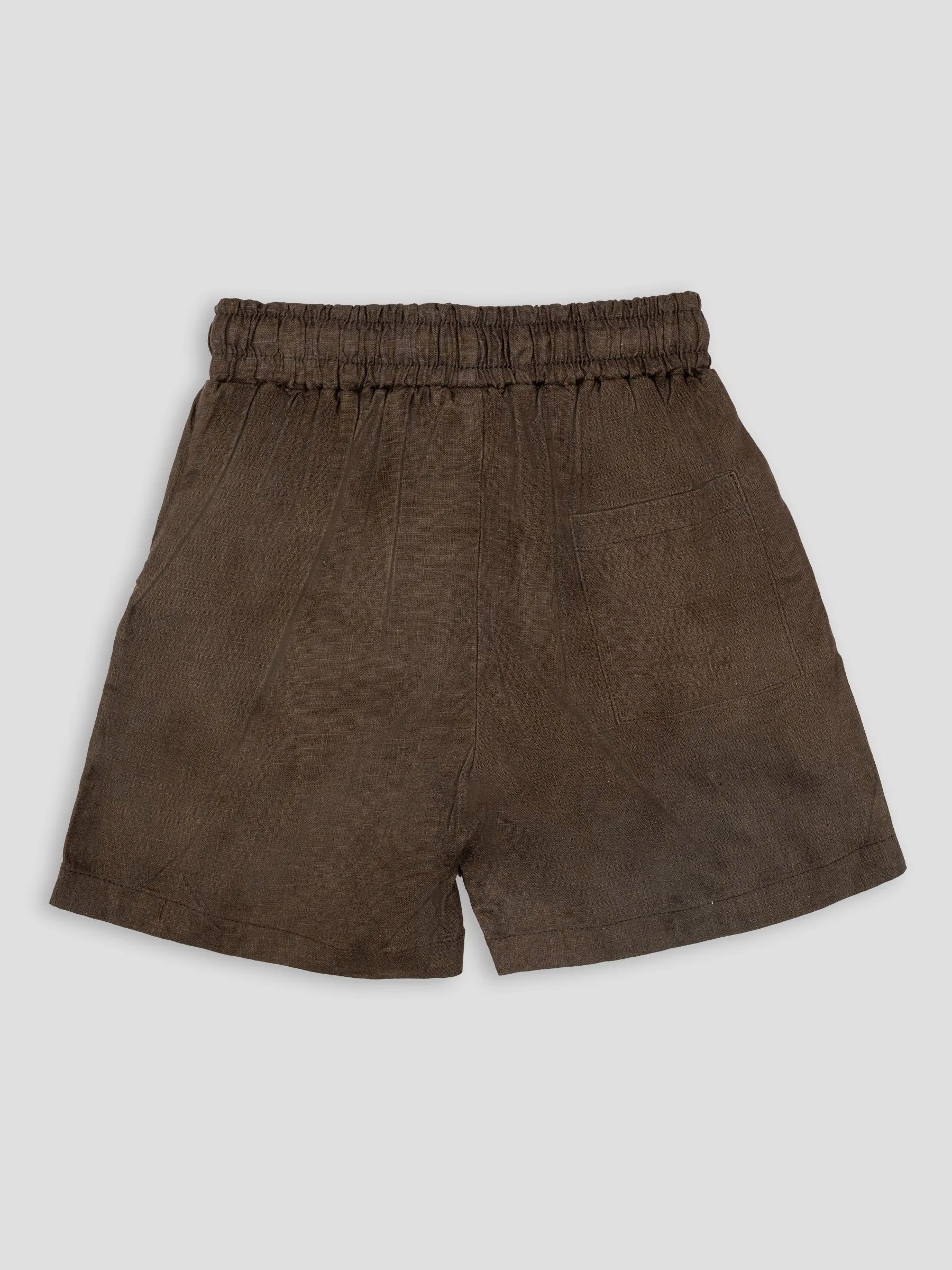 Hap&Hope Plain Linen Relaxed Fit Shorts for Baby Boys