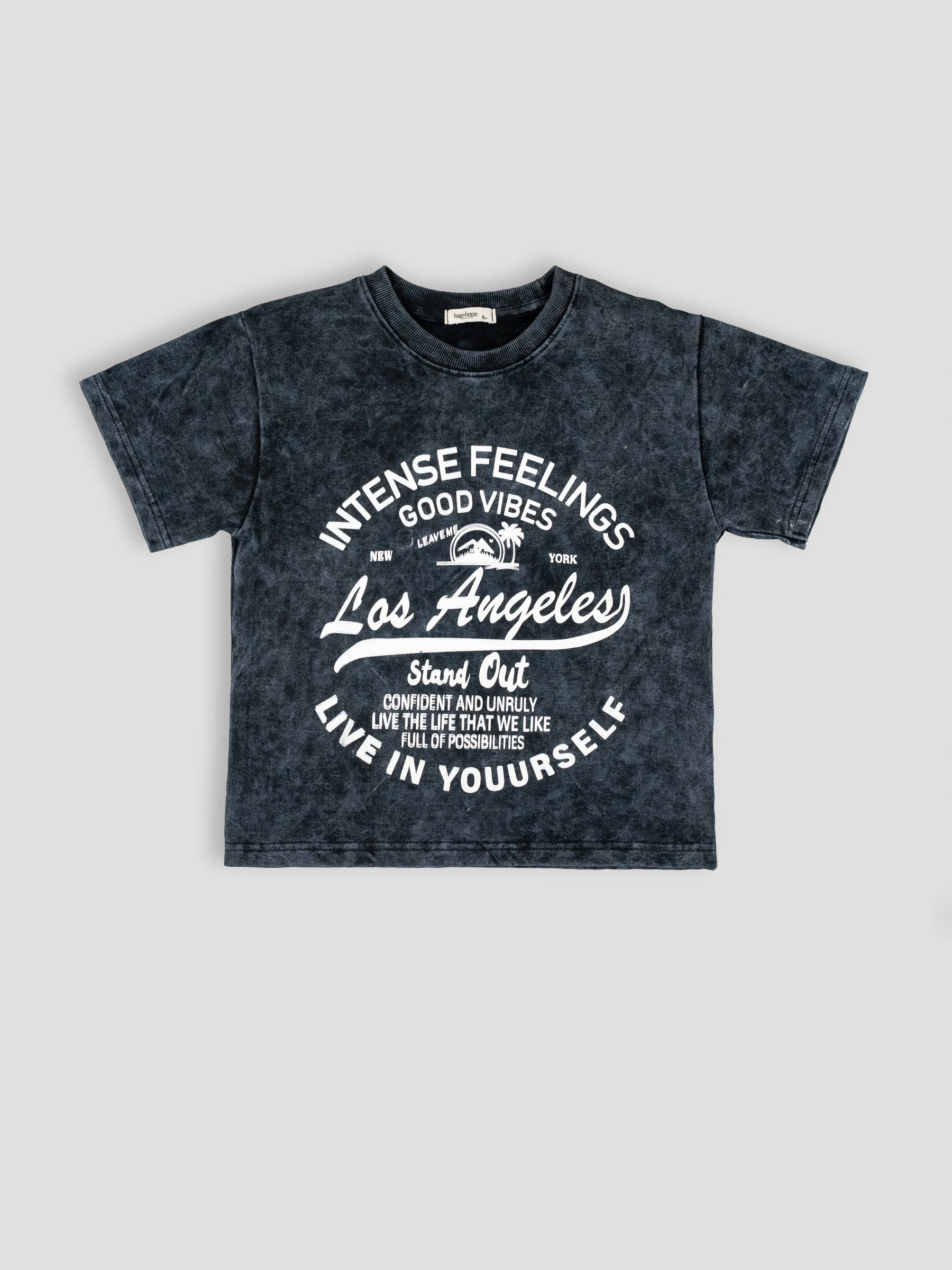 Hap & Hope Boys Printed Relaxed Fit Cotton Half Sleeve Round Neck T-Shirt