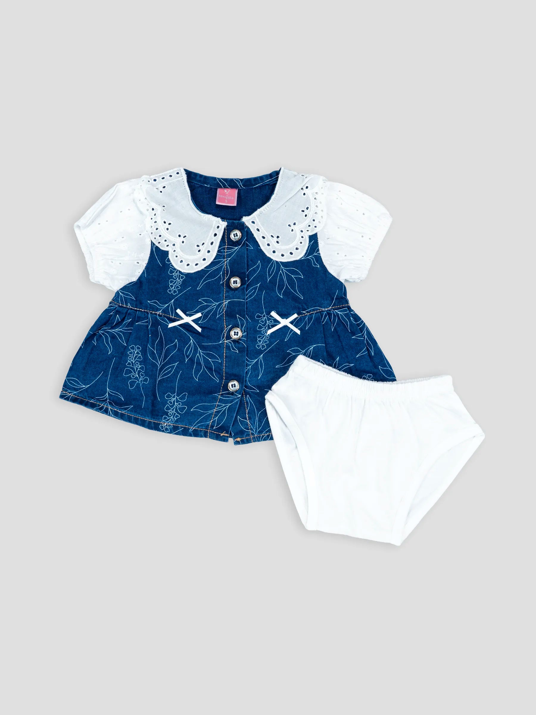 Hap & Hope Printed Cotton Frock For Baby Girls