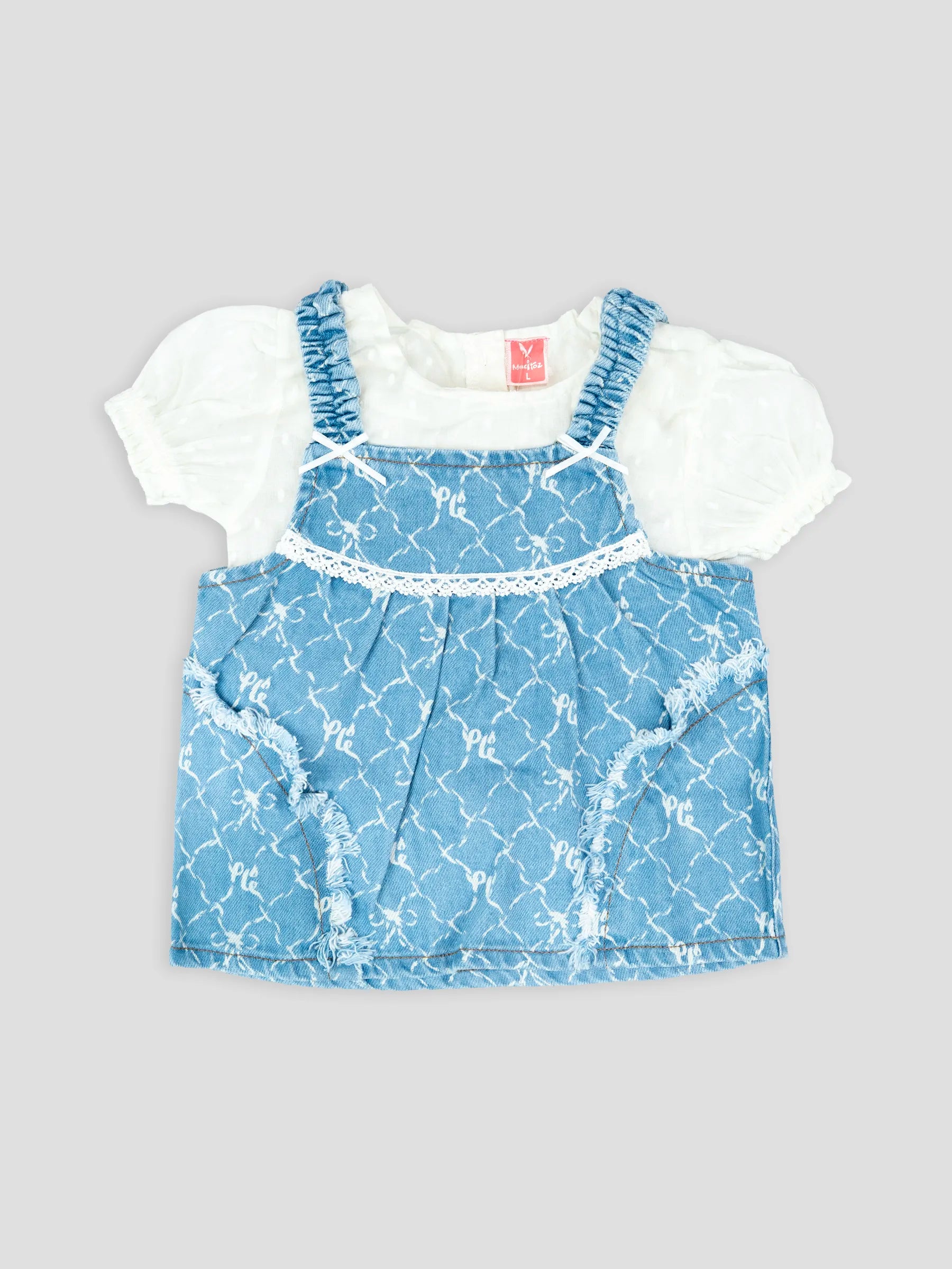 Hap & Hope  Printed Cotton Half Sleeve Frock For Baby Girls