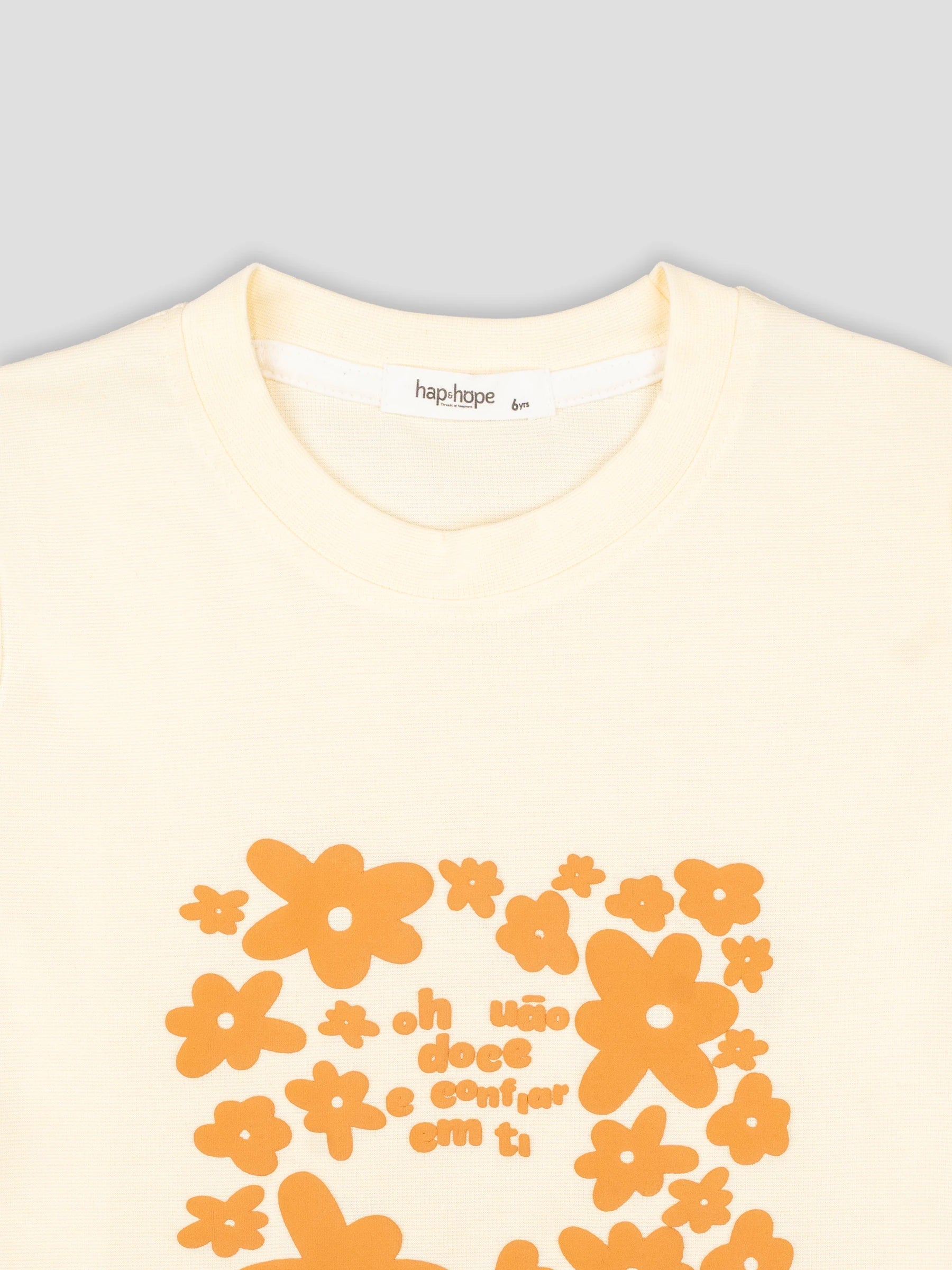 Hap&Hope Girls Printed Round Neck Half Sleeve T-Shirt