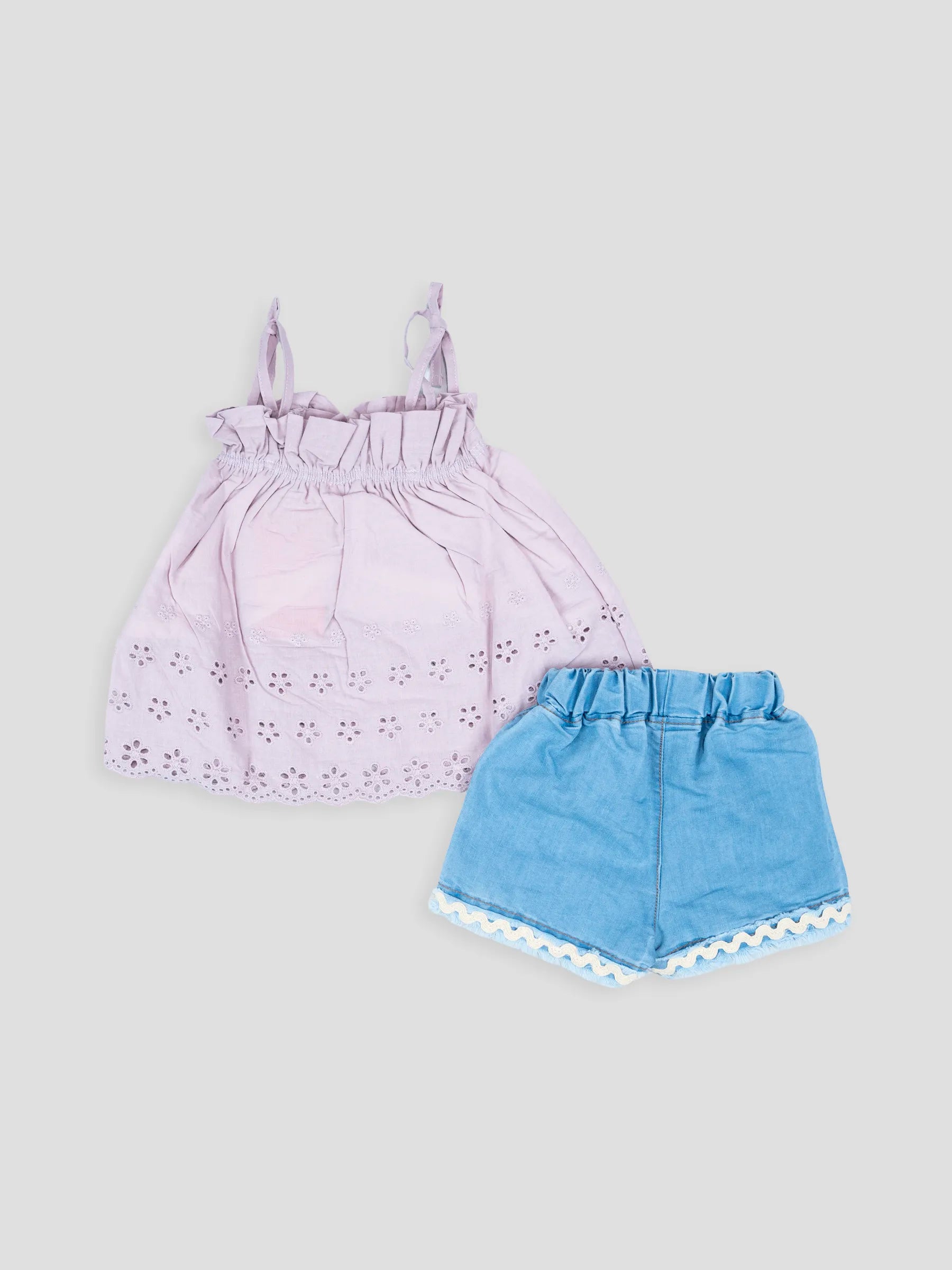 Hap & Hope  Cotton Sleeveless Top & Shorts For Baby Girls
