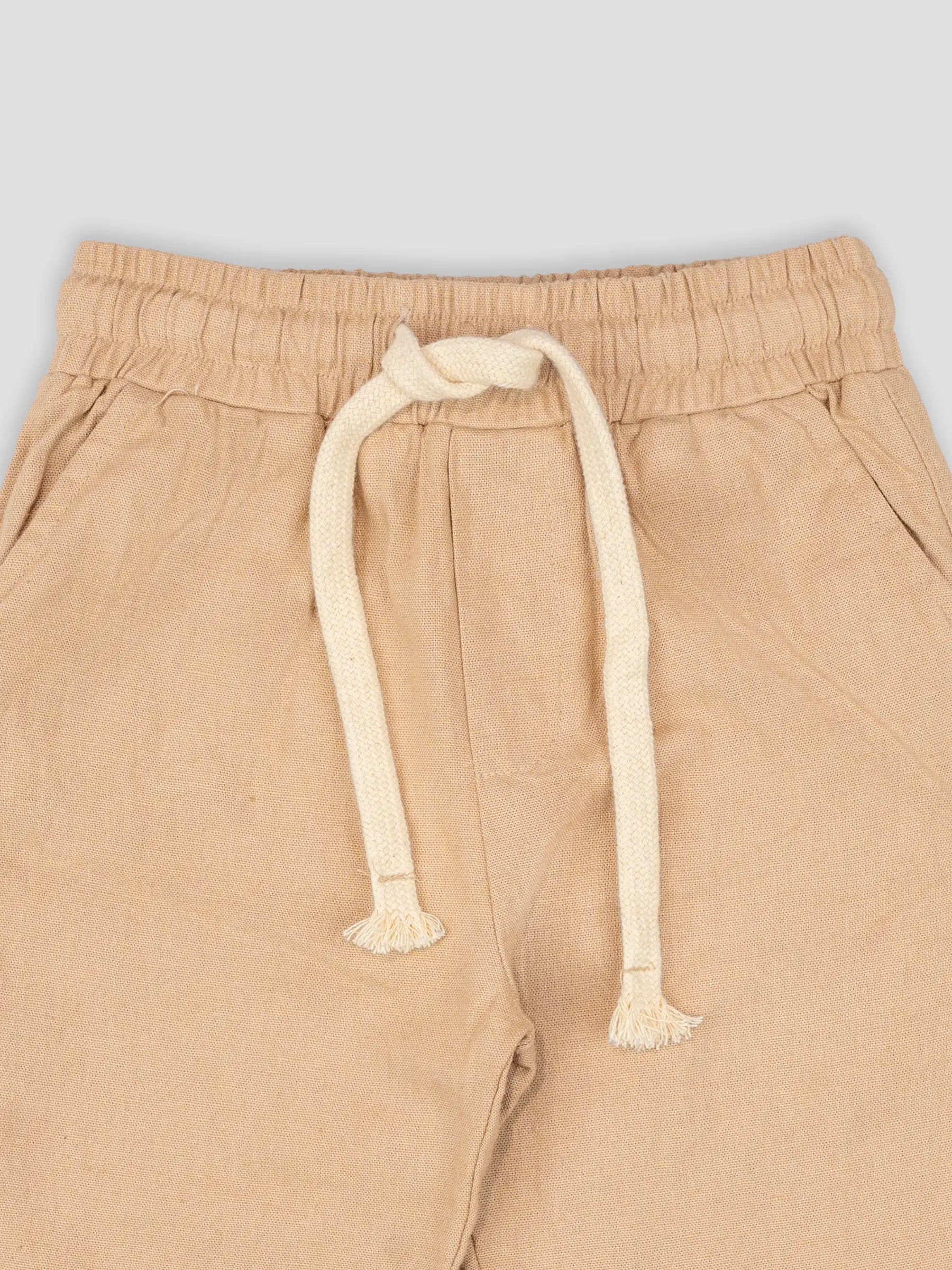 Hap & Hope Unisex Relaxed Fit Plain Linen Pants For Unisex