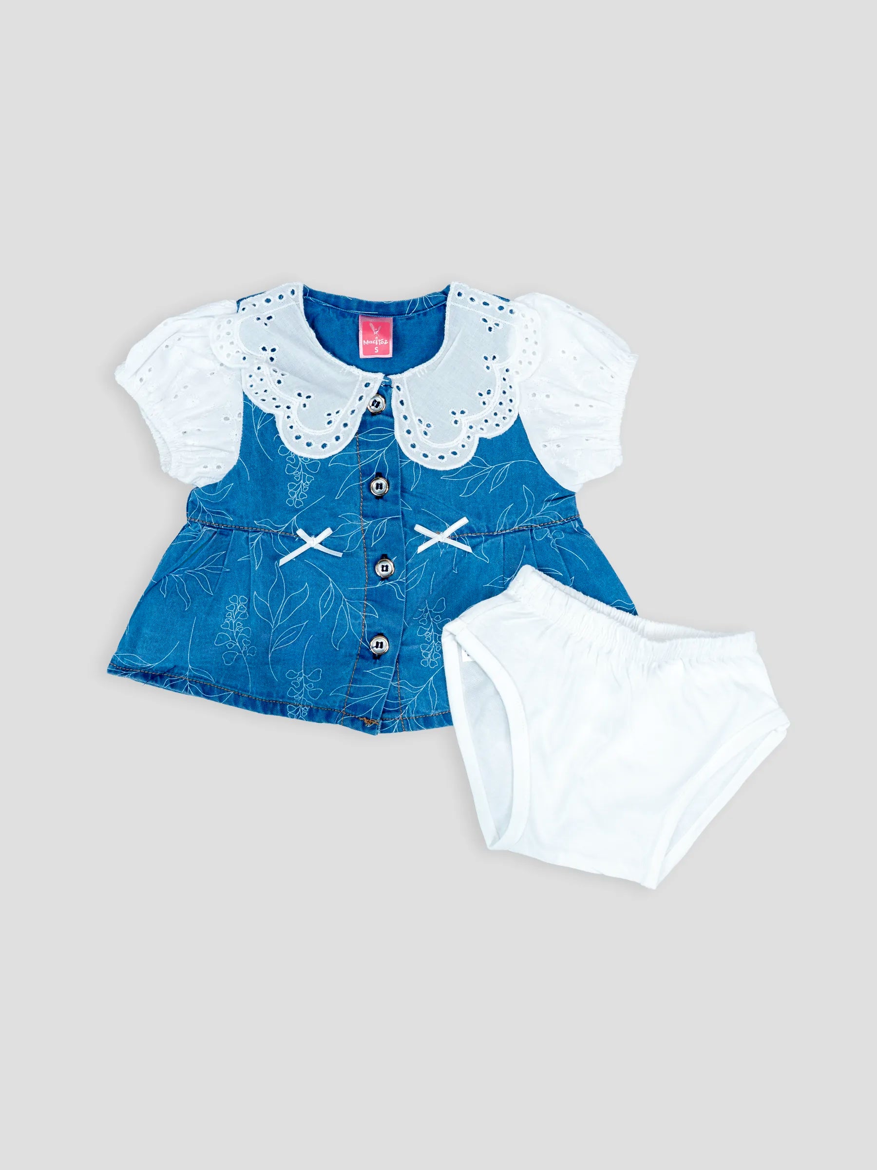 Hap & Hope Printed Cotton Frock For Baby Girls