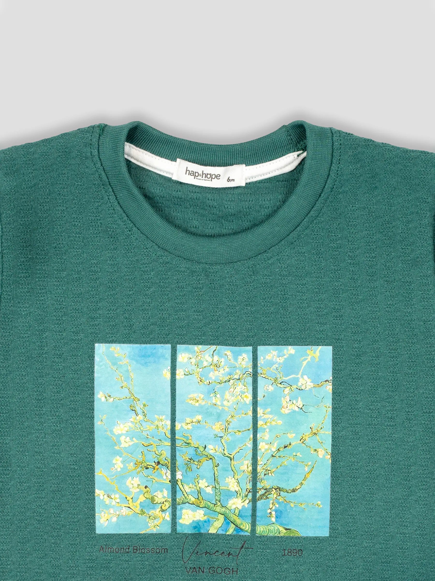 Hap&Hope Printed Round Neck Half Sleeve Poly Cotton T-Shirt for Boys