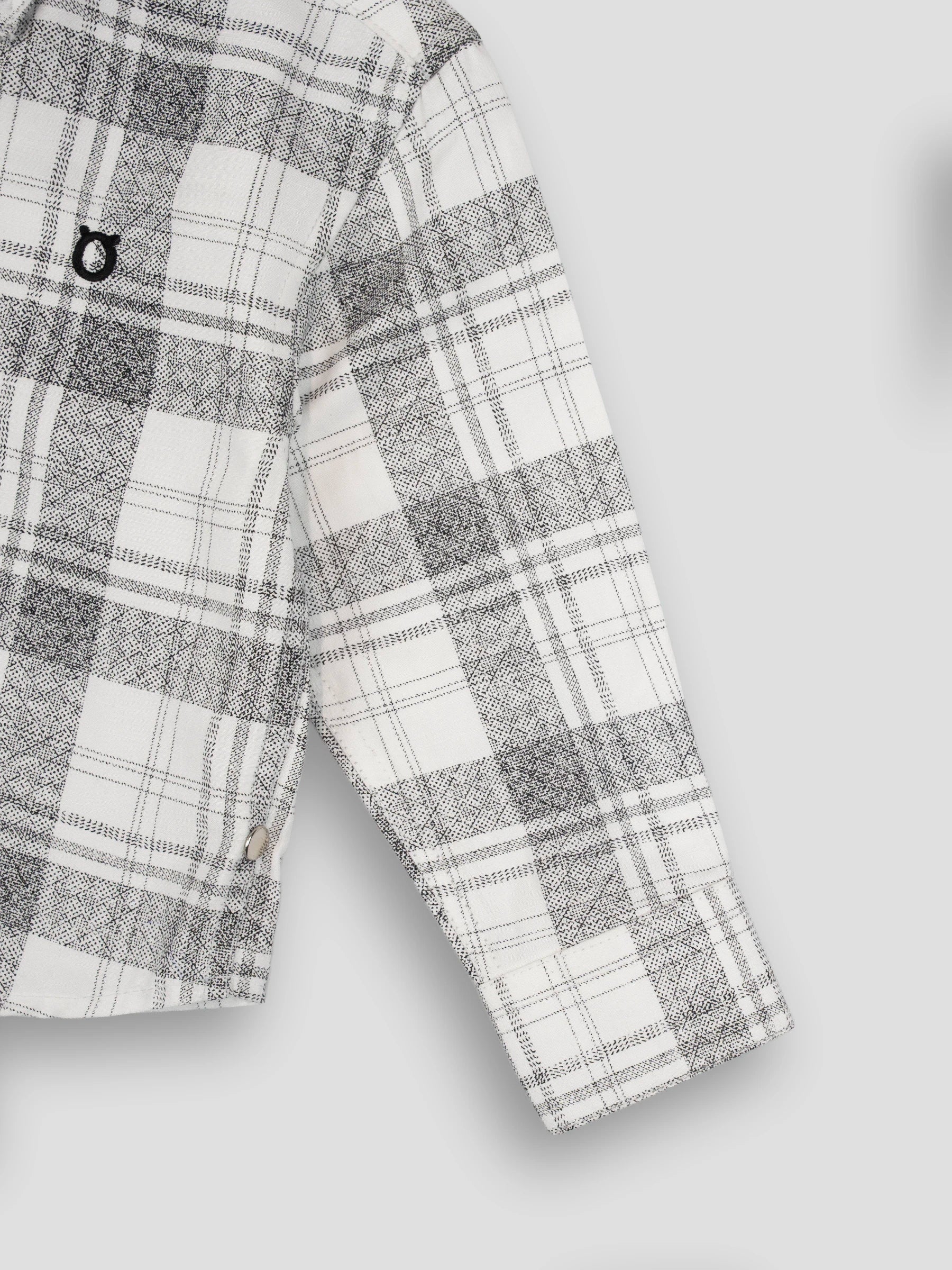 Hap&Hope Checked Collar Neck Full Sleeve Cotton Shirt for Boys