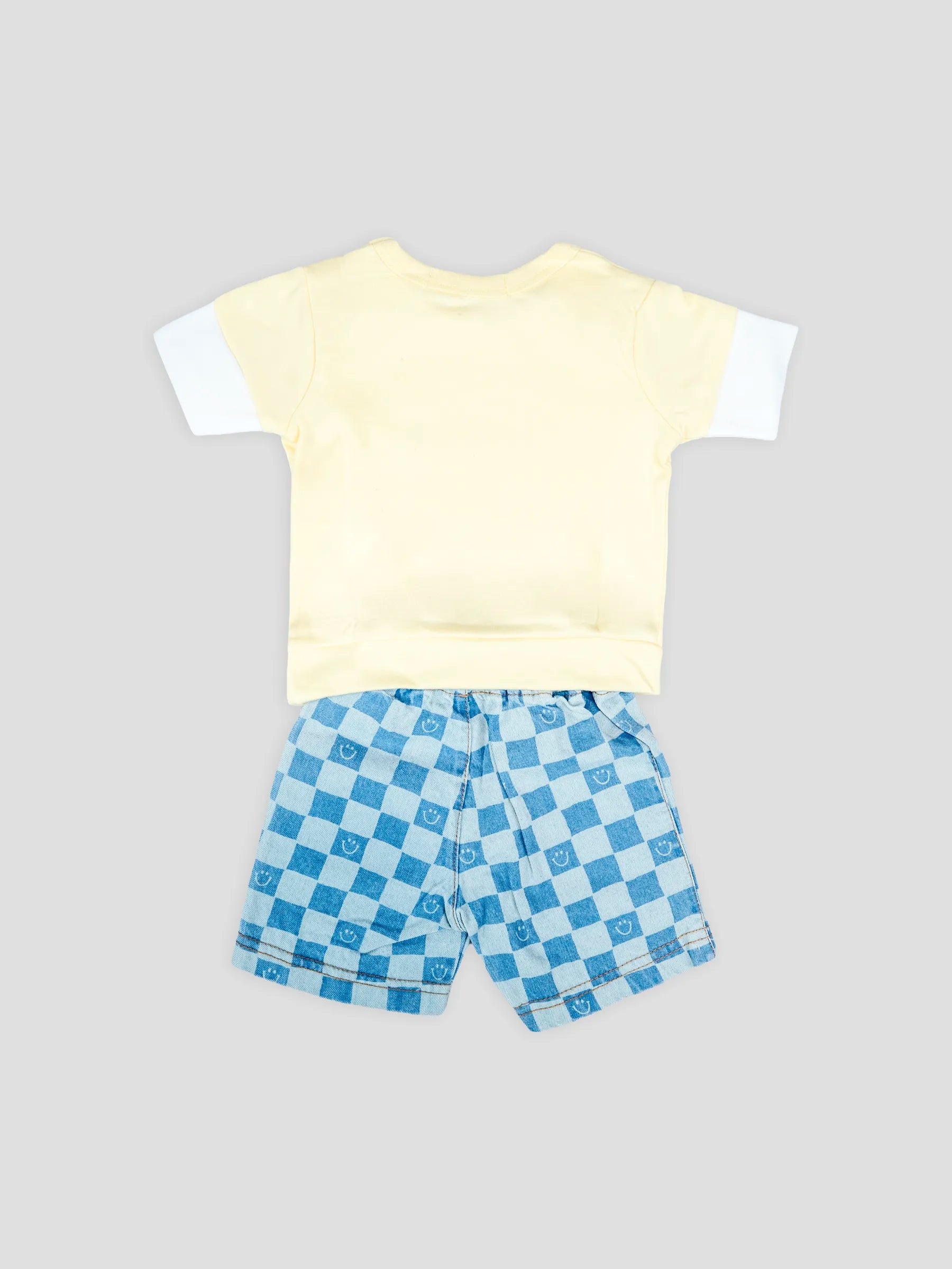 Hap & Hope  Printed Round Neck Half Sleeve Cotton T-Shirt & Shorts For Baby Boys
