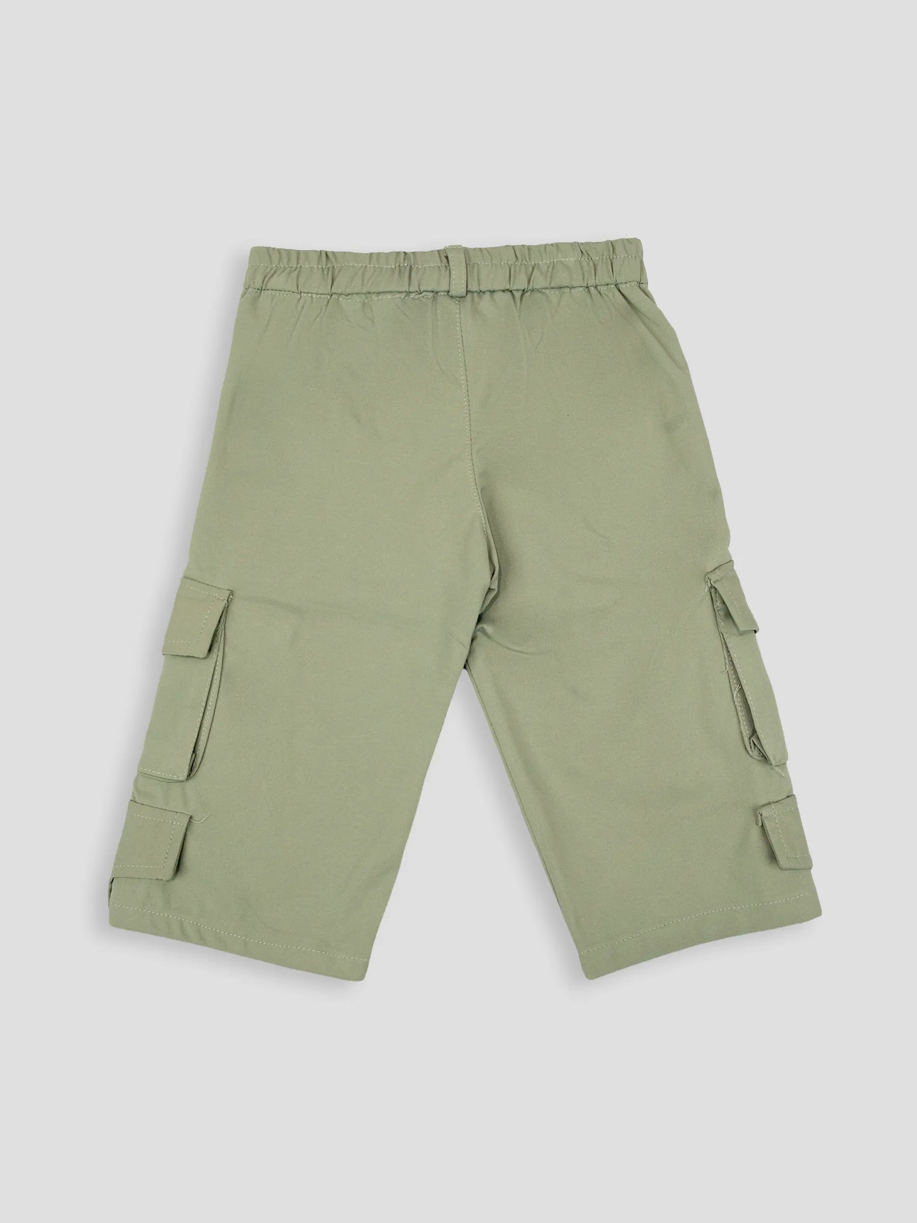Hap & Hope Unisex Relaxed Fit Plain Poly Cotton Cargo Pants For Unisex