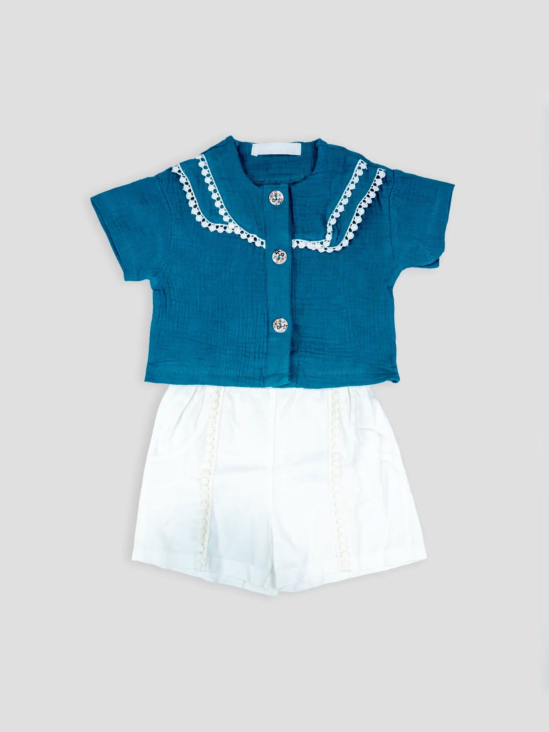 Hap & Hope Cotton Top & Shorts For Baby Girls
